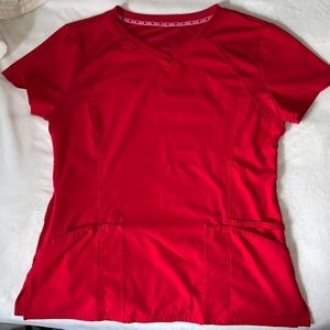 Women’s Red Scrub Top